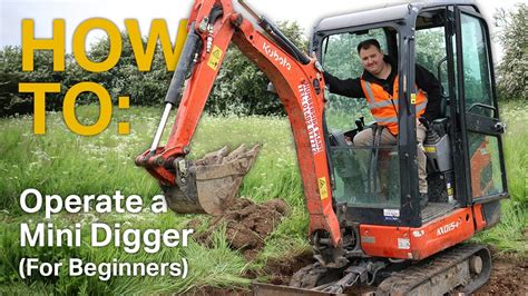 digging with mini excavator|mini excavator controls run through.